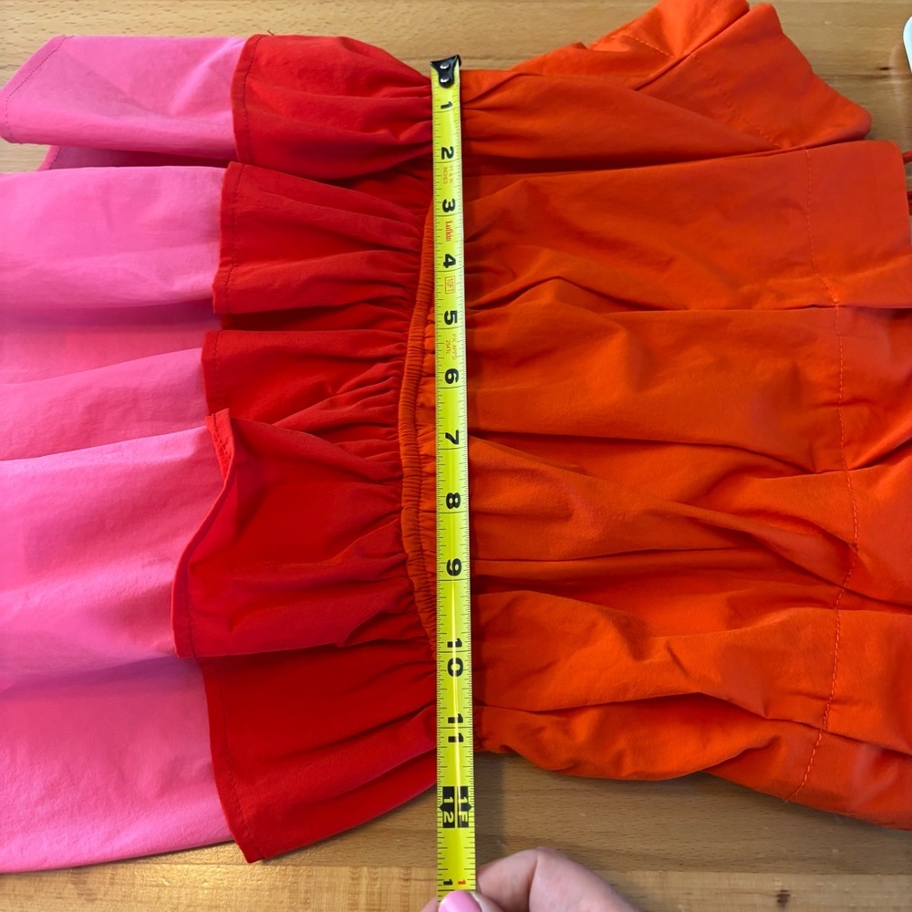 TCEC Colorblock Ruffled Tank Top in Orange and Pink - Picture 8 of 9